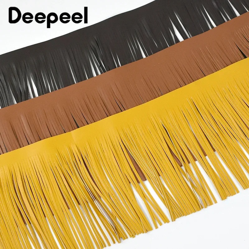 

1Meter 10-30cm PU Faux Leather Fringe Tassels Trim Lace Ribbon Tassel for Jacket Dress Clothes DIY Sewing Supplies Accessories