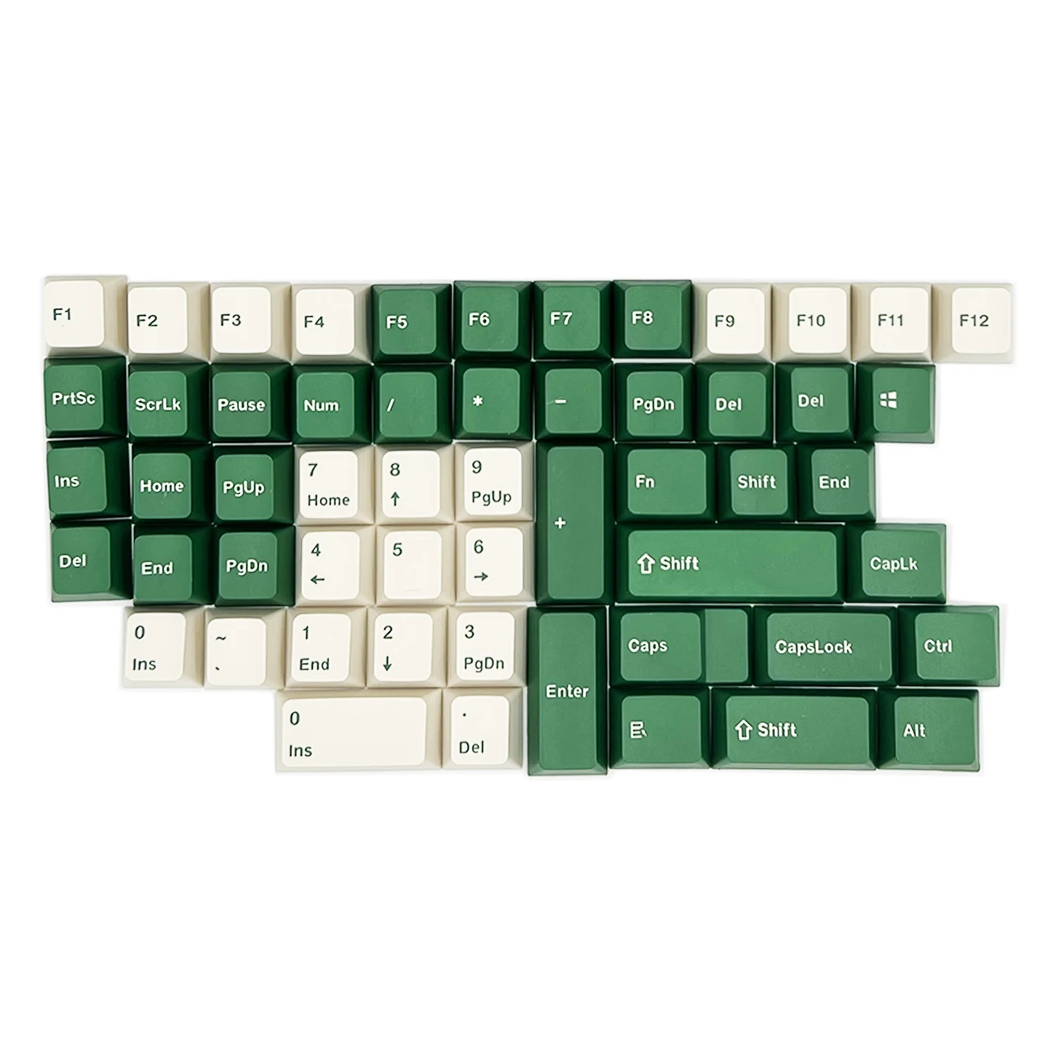 123 keys cheese green two-color keycap pbt material OEM Profile mechanical keyboard cap compatible with 61/68/87/104, etc.