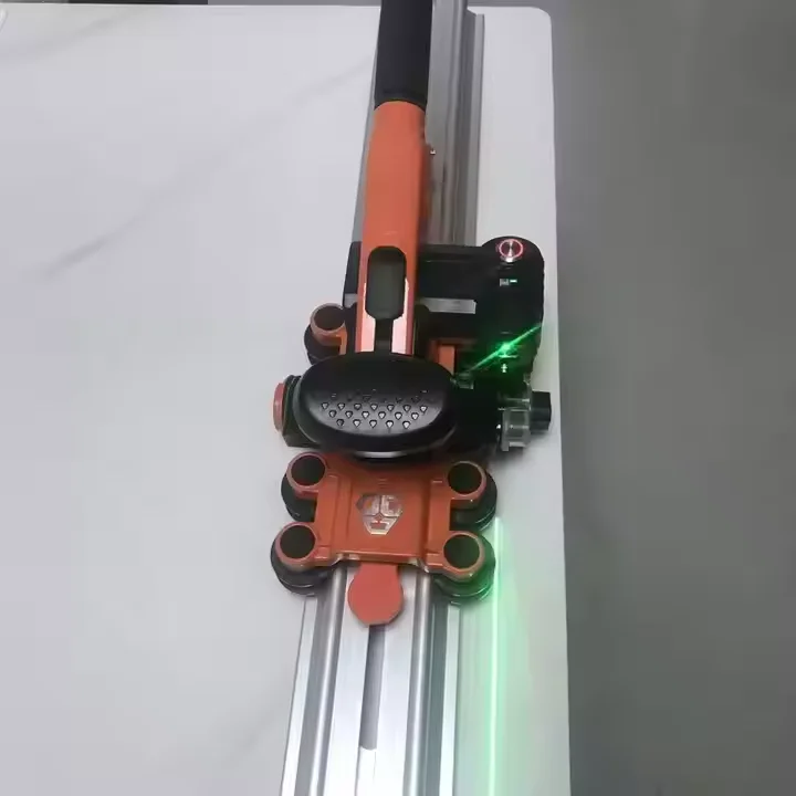 Industrial Laser 3.8m Large Format Guide Rails Manual Tile Cutter Portable For Sintered Stone Dekton Porcelain Slab Ceramic Tile