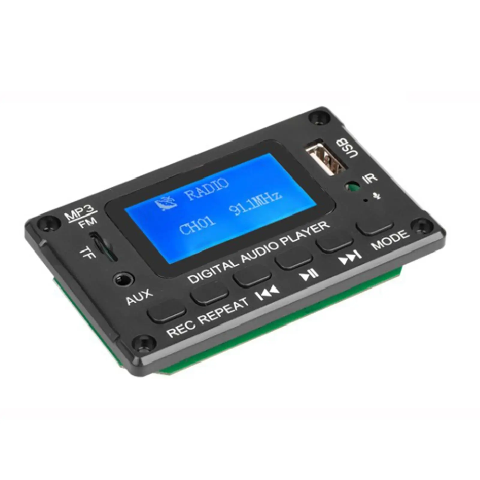 Bluetooth 5.0 MP3 Player Decoder Board WMA FM TF USB Car Stereo Audio Module with Remote Control LED Display