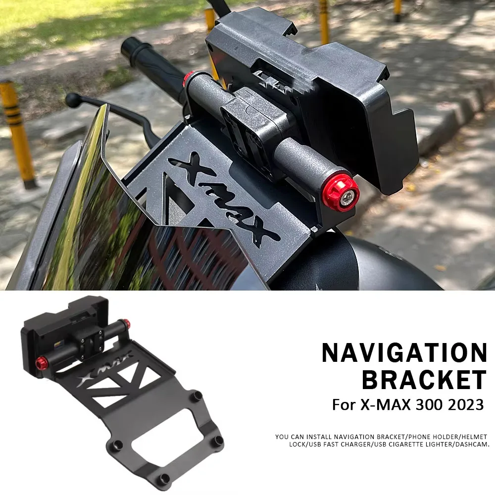 

22 мм мобильный навигационный GPS-кронштейн для мотоцикла, передний держатель для телефона, подставка, поддержка Yamaha X-MAX 300 XMAX 300 XMAX300 2023