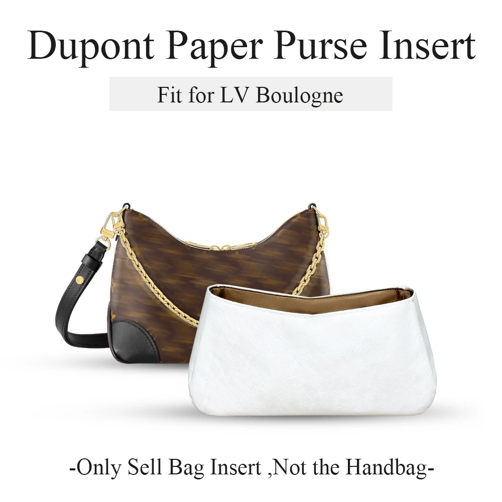 

Dupont Paper Purse Organizer Insert Fit for LV Boulogne, Inside Bag Organizer Insert Slim Inner Liner Bag Organizer Insert