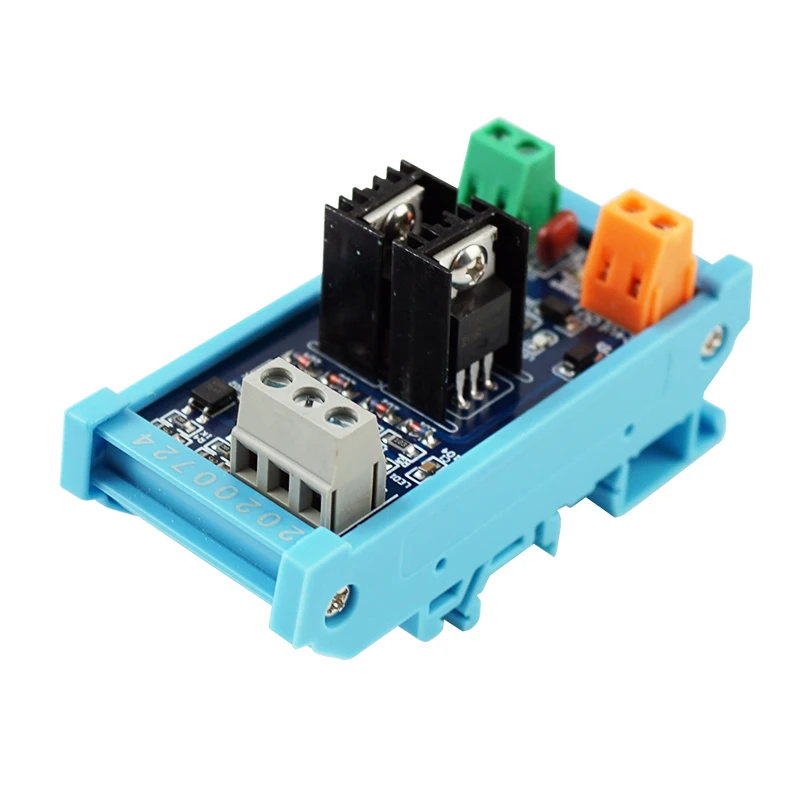 2 Channel  PLC DC Amplifier Board No Contact MOS Control Optocoupler Isolation Contactless Short Circuit Protection for PLC