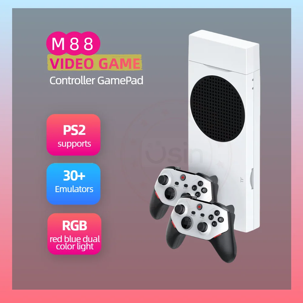 M88 TV Game Stick Video Gaming Console Classic Retro PS2/PSP/PS1/ARADE 4K HD مقبض التحكم الألعاب المنزلية