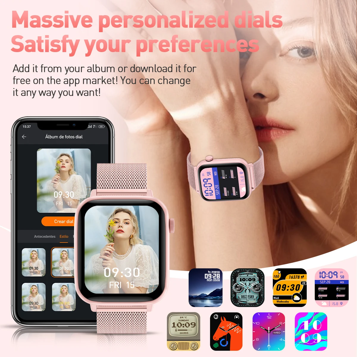 LIGE Relógio Inteligente Para Mulheres Homens Relógio de Pulso Bluetooth Conectado Telefone Player Música Fitness Esporte Monitor de Sono Digital SmartWatch