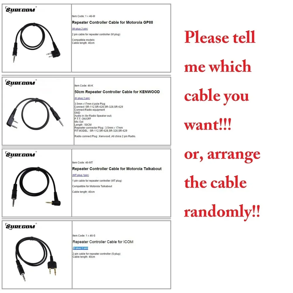 Imagem -06 - Controlador Repetidor Duplex Surecom Dtmf Signal para Icom Motorola Tyt Baofeng Ham Radio Caixa de Plataforma Flexível Sr328