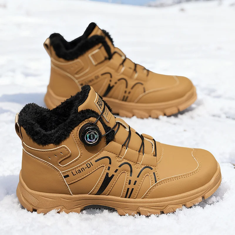 Men Winter Boots Comfortable Fashion Casual Outdoor Snow Boots Wear-Resistant Warm Non-Slip Work Shoes Big Size
