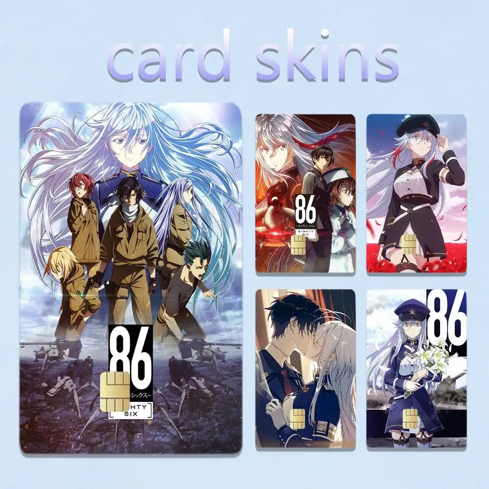 86 Eighty Six Anime 4pcs 1Set Card Stickers Small Waterproof Chip 4PCS Card Sticker Anti-Scratch