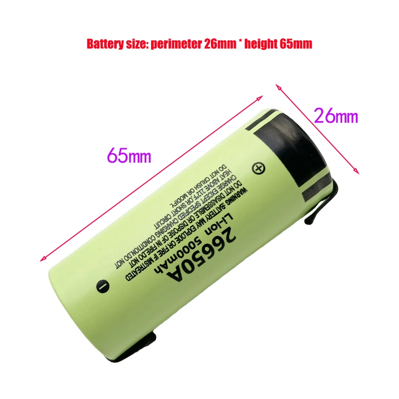 3,7 V 5 Ah 26650, rozładowanie 25 A, bateria litowa, diody LED, montaż baterii, elektronarzędzia, MODY, wbudowany akumulator 14,4 V Hilti