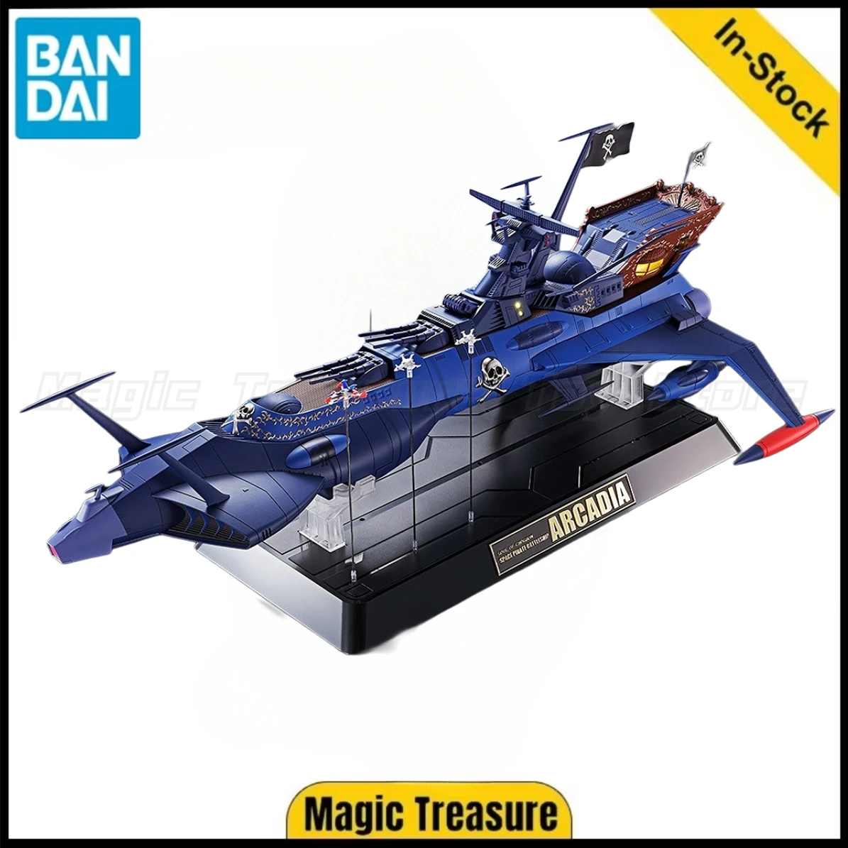 

【В наличии】Оригинальная фигурка BANDAI SPIRITS Soul of Chogokin GX-93 Space Pirate Captain Harlock DeathShadow, модель игрушки