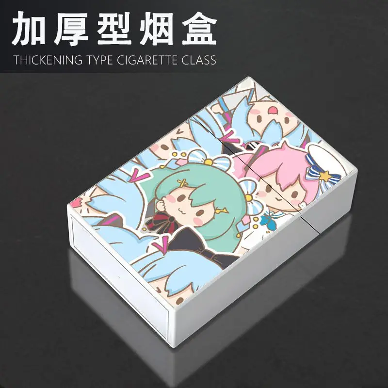 Kawaii Hatsune Miku cute anime plastic thick cigarette box mini portable jewelry storage box creative accessories new gift view 3