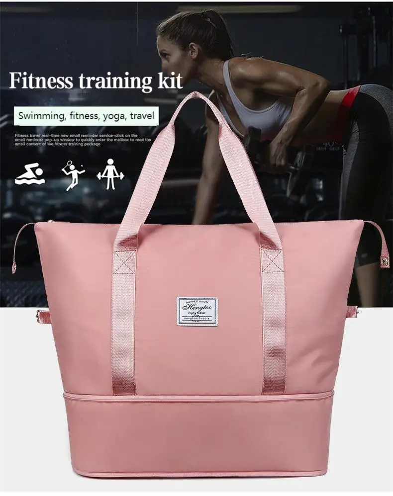 Erweiterbare Große Reisetasche, Wasserabweisende Sport- und Fitness-Handtasche, Lässige Reisetasche – Detail 2