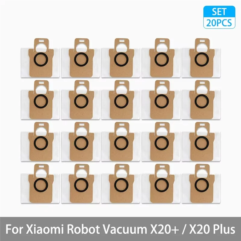 

Эффективный мешок для пыли-20 шт., подходит для робота-пылесоса Xiaomi X20 +/X20 Plus, запасные части, аксессуары, мешки для пыли
