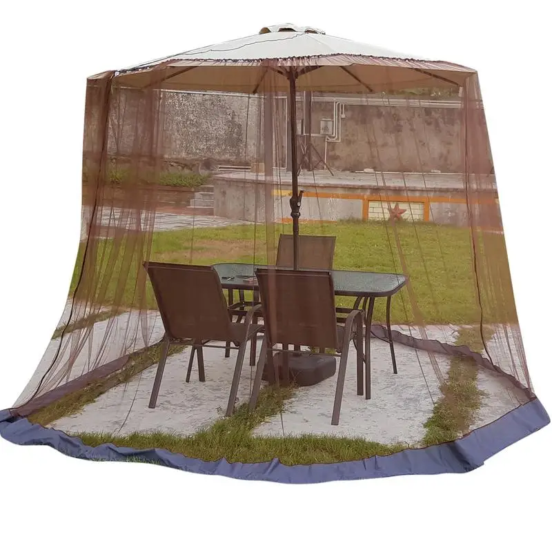 

Outdoor Umbrella MosquitoNet Bugs Netting Cover Garden Table Screen Parasol Cover Parasol Converter Cover Turn Your Parasol Into