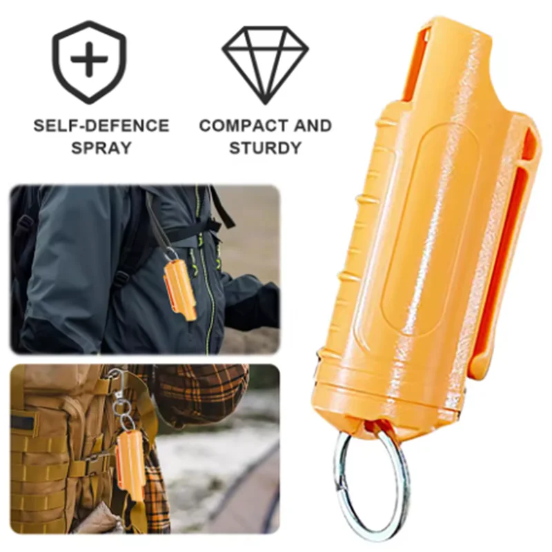 Defense Tool Keychain Multi-purpose Pepper Spray Reusable Self-defense spray Plastic Pressure Mini Keychains