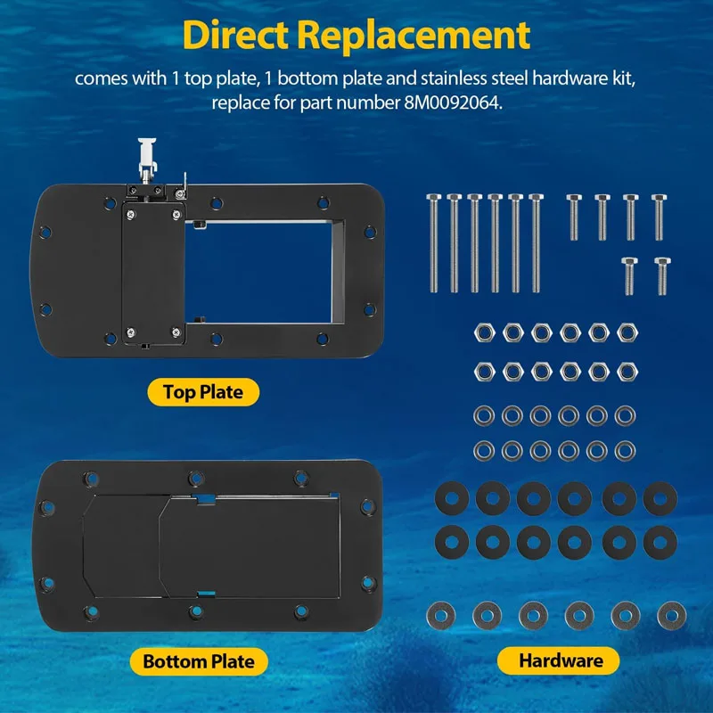 8m0092064 Xi-Serie Snelkoppelingsbeugelset Voor Motorgeleider Xi3 Xi5 Trollingmotoren, Zwart