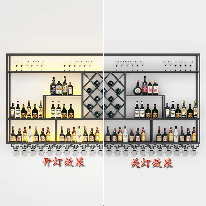 Bar Shelf Wall Mounted Bottle Mobile Events Wine Cabinet Luxury Showcase Living Room Beverage Craft Organization Mesas Furniture