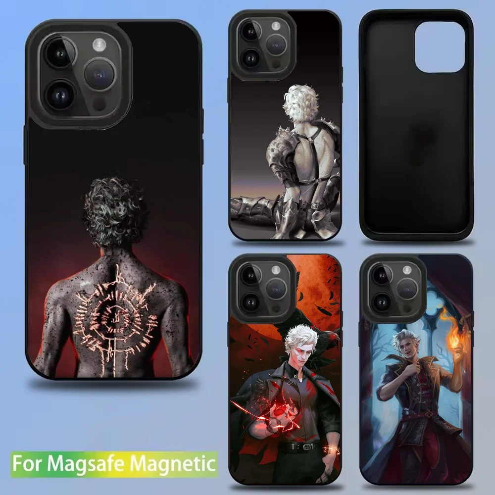 

B- Baldurs Gate 3 BG3 astarion Phone Case For IPhone 16 15 14 13 12 11 Pro Mini Max Soft Magnetic Cover