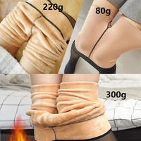 Women's Fleece Leggings Sexy Translucent slim Pantyhose Elasticity Winter Warm Legging Thermal Tights lady Woman Pants