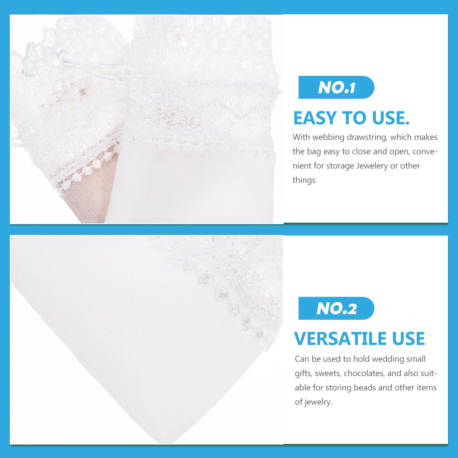 

10 Pcs Jewelry Bags Drawstring Pouches Sheer Gift Bags for Party Necklace Storage Wedding Christmas for Packaging