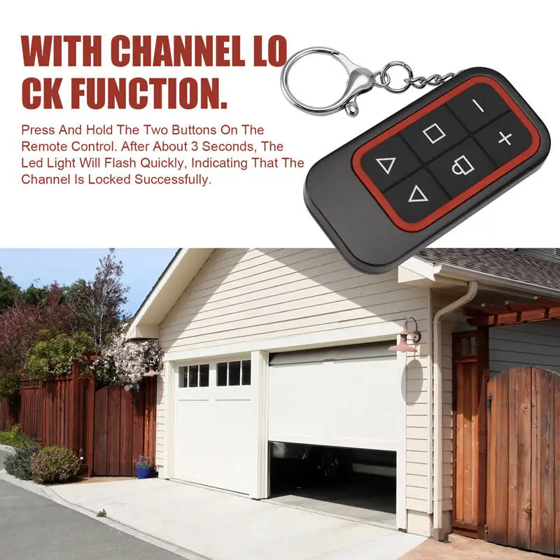 Wireless Remote Control 8-Channel Multi-Frequency Garage Door Rechargeable Full-Frequency Copy Remote Control