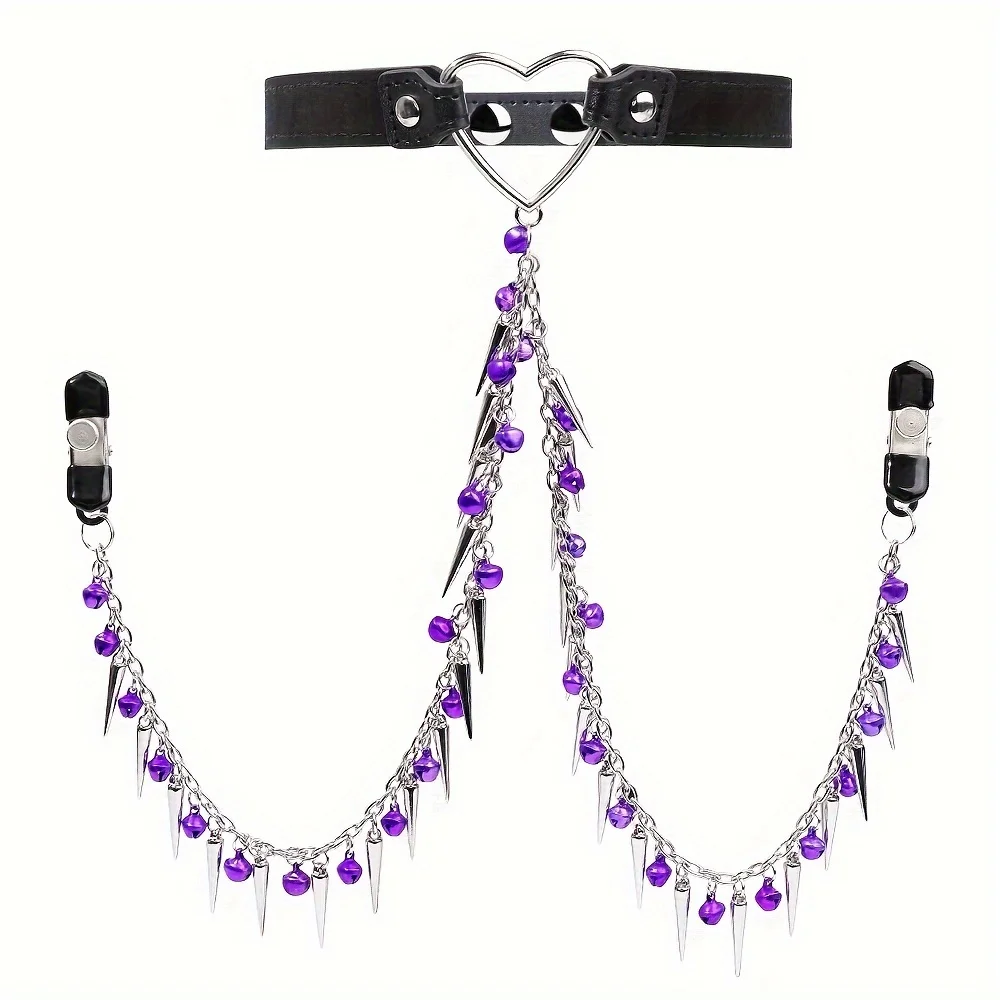 Pince Plle avec Collier en Cuir pour Femme et Couple, Jouets Sexuels Ajustables, Belle Cloche Equibdsm, Seins, Plaisir, Adulte