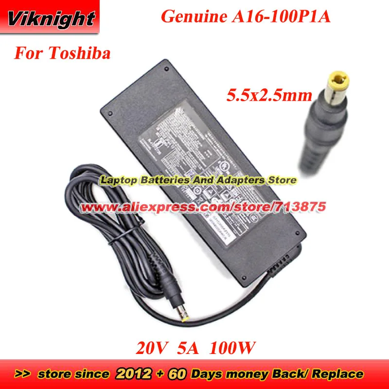 Genuine A16-100P1A AC Adapter 20V 5A 100W A100A008L for Toshiba Thunderbolt 3 Dock Docking Station PA5318U-1AC3 PA5281U-1PRP