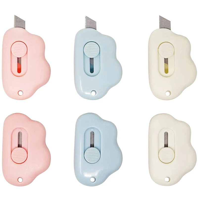 Cute Rabbit Cloud Color Mini Portable Utility Knife Paper Cutter Cutting Paper Razor Blade Office Stationery Cutting Supplies