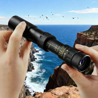 10-300x40 HD Zoom Monocular Professional Portable Telescope Strong Long Range with Low Night Vision Ideal for Camping Hiking