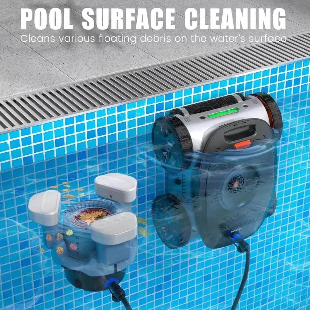 2024 Latest Automatic Swimming Pool Vaccums Cleaning Robotic Cleaner With 30 Meters Cables And 9000Mah Battery