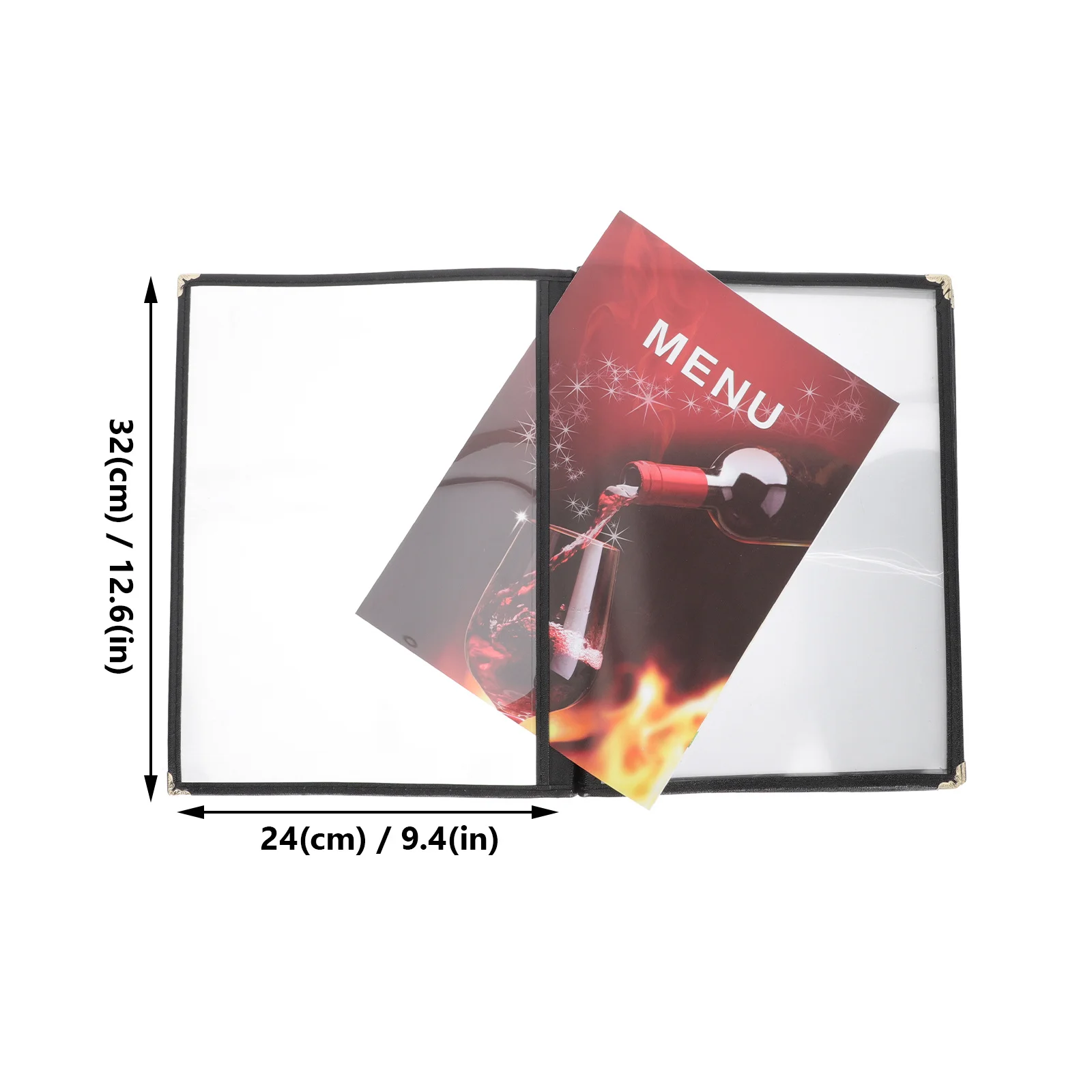 방수 및 기름 저항 메뉴 커버 바 레스토랑용 투명 레시피 북 보호기 A4 사이즈 휴대용 메뉴 폴더 PVC