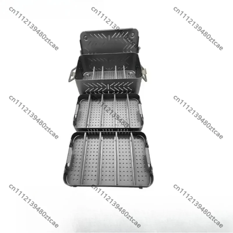 Veterinary Steam Sterilization Box Perforated Autoclave Case Silicone Pad Orthopedic Instrument Tray