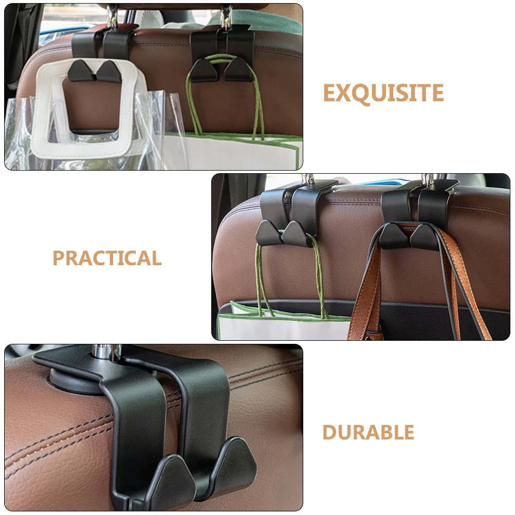 

2 шт. крючки для автомобильного сиденья Abs, сверхмощная компактная сумка, держатель для зонта для подголовника, простая установка, без инструментов, заднее сиденье автомобиля