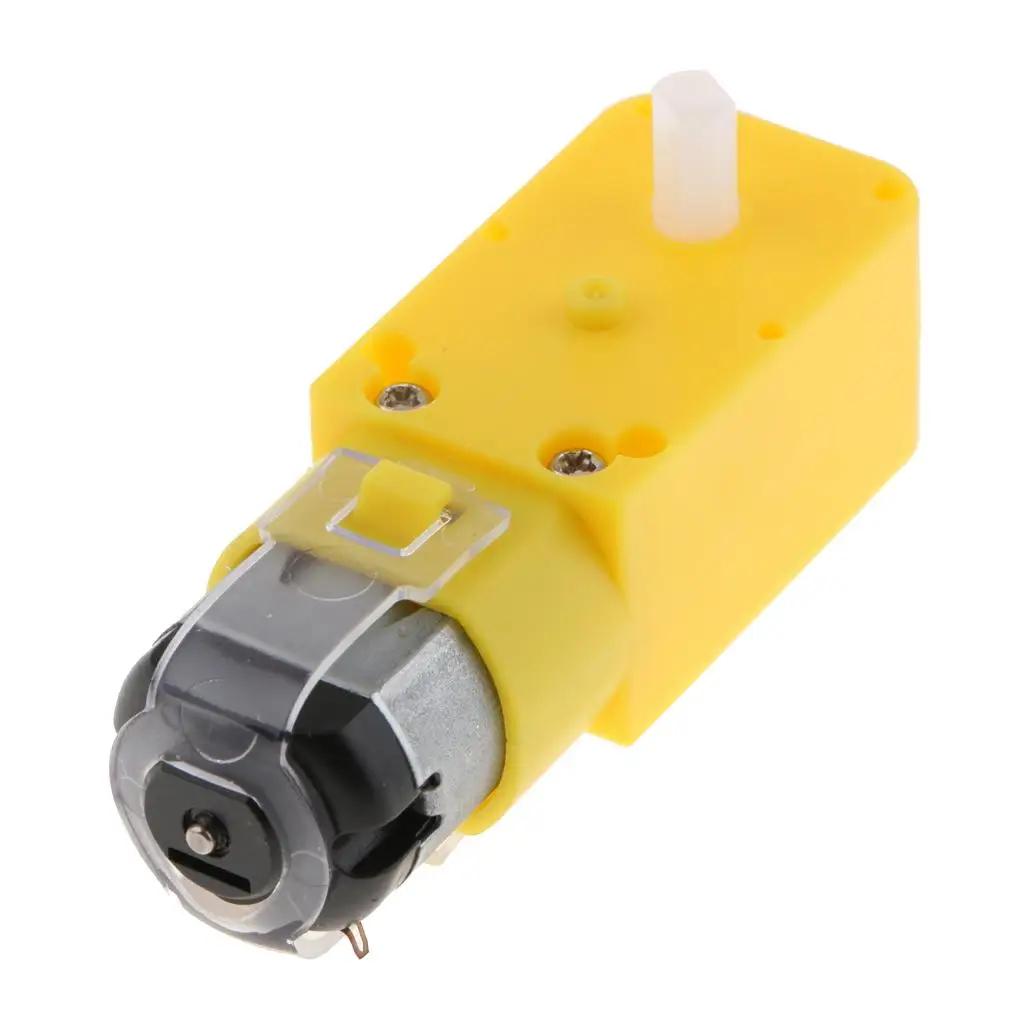 Motore Elettrico Riduzione Doppio Albero Magnetico Giallo DC 3V - 6V