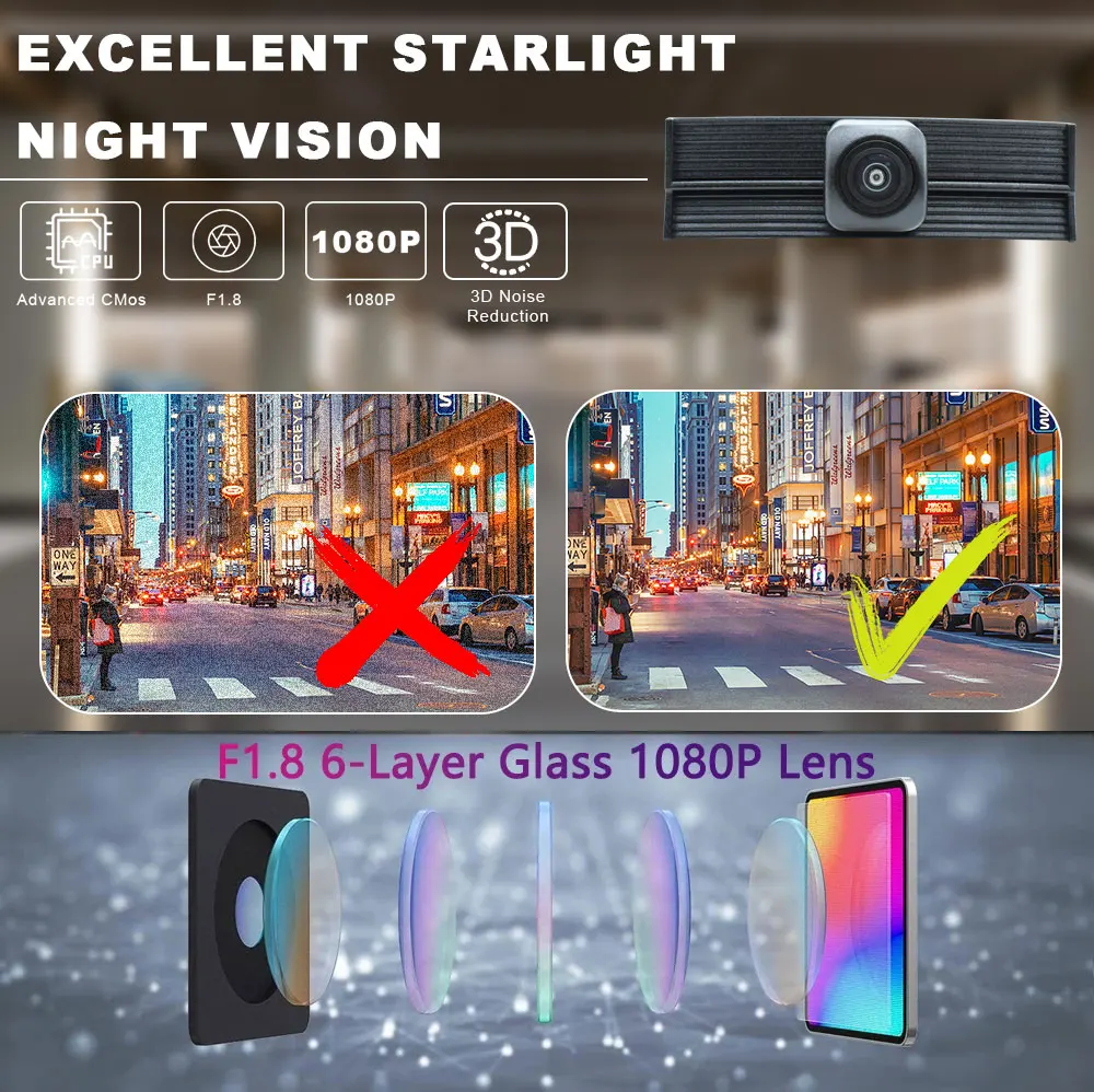 For Toyota Highlander Kluger XU70 2020 2021 2022 2023 Vehicle Parking Car Camera 1920*1080P AHD 170°Front Logo View Camera