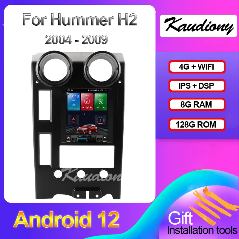 

Kaudiony Tesla Style Android 12 For Hummer H2 2004-2007 Auto Radio GPS Navigation Car DVD Multimedia Player 4G Stereo DSP Video