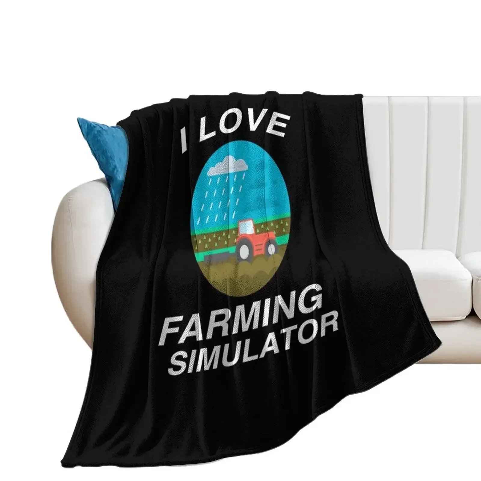 

I Love Farming Simulator 22 Throw Blanket Plaid Moving Blankets