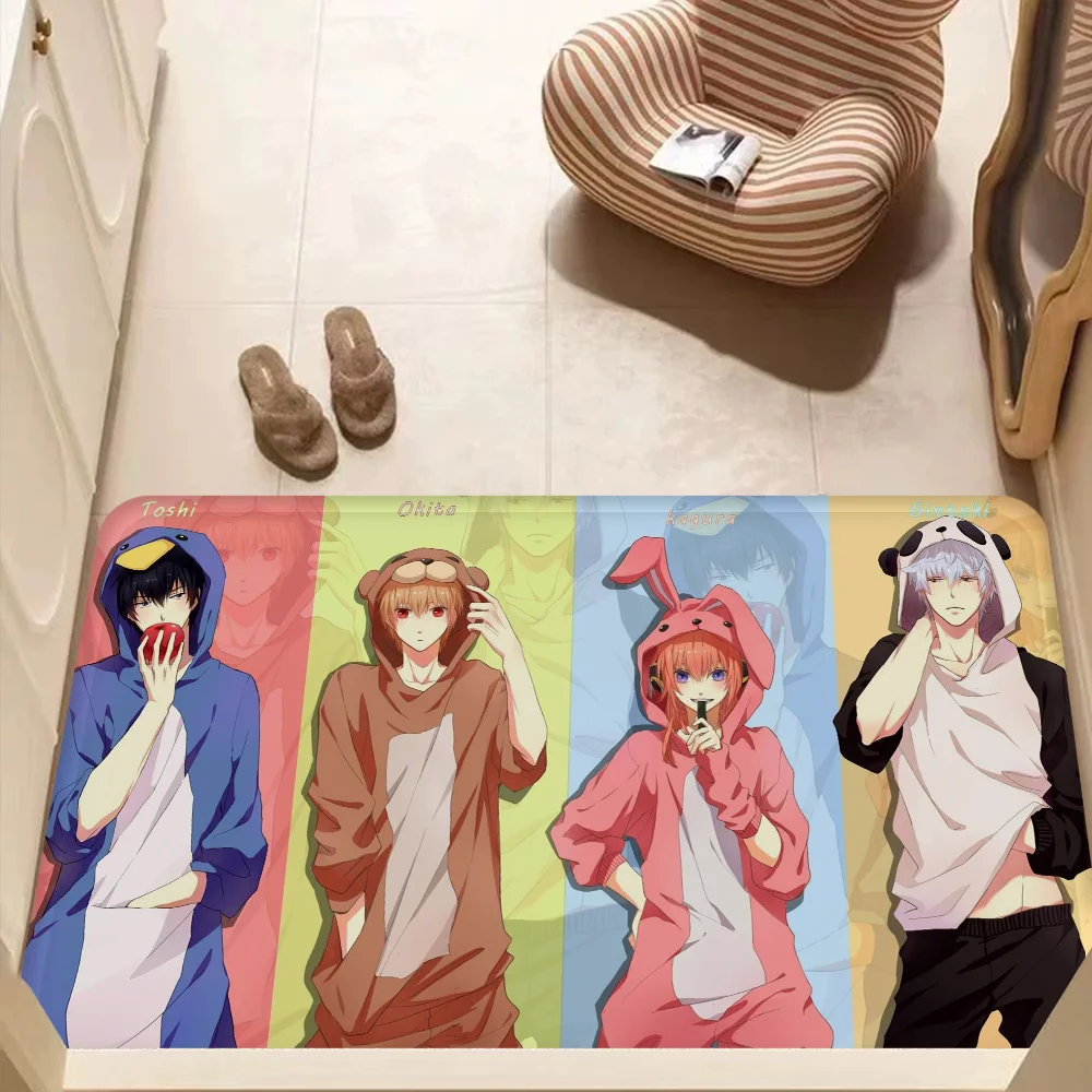 Anime Gin Tama Floor Mat Cheaper Anti-slip Modern Living Room Balcony Printed Bedside Mats