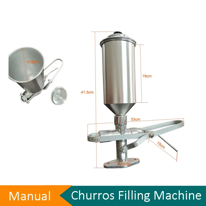 Aluminum Food Grade Cream Filling Machine Manual Spanish Churros Machine Latin Fruit Machine Commercial Cream Filler Homeuse