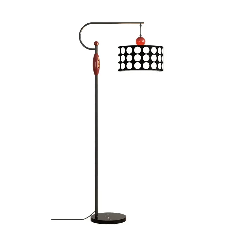 

Designer ambient light Nordic retro master bedroom bedside vertical polka dot table lamp