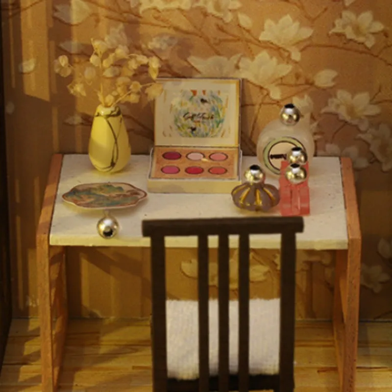 لتقوم بها بنفسك بيوت الدمية كازا اليابانية تجميعها بيوت الدمى ثلاثية الأبعاد خشبية مصغرة أطقم منمذجة مع الأثاث ديكور المنزل أصدقاء هدية عيد ميلاد #4