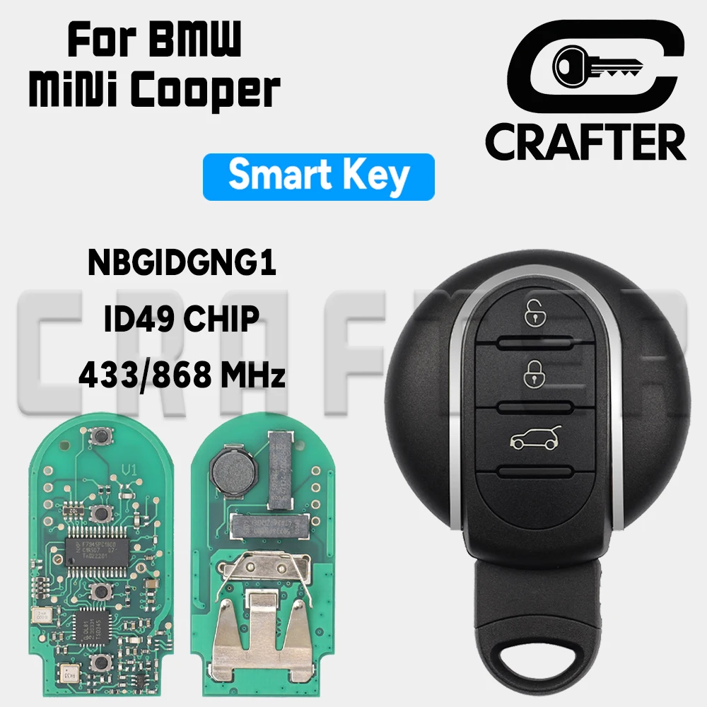 

Ключ Crafters NBGIDGNG1 ID49 CHIP 433/868 МГц умный автомобильный ключ для BMW MINI Cooper Clubman Countryman 2015+ F Series FEM BDC