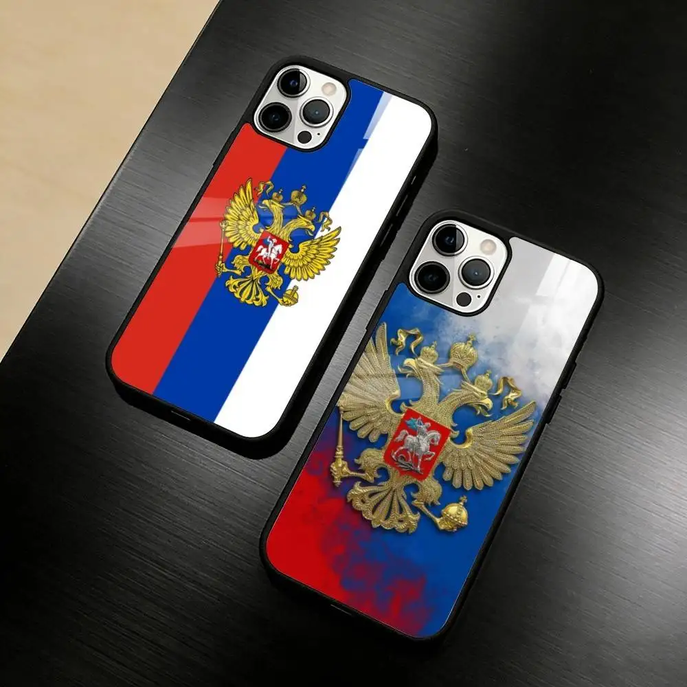 

Russia Flag national emblem Phone Case For iPhone 17/16/15/14/13/12/Plus/Pro/Max for Magnetic Wireless Charging