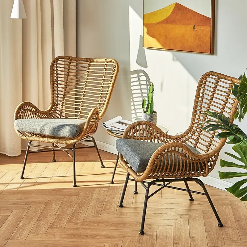Outdoor Table Rattan Chairs Outdoor Furniture Outdoor Balconies Nordic Leisure Table and Chair Garden Rattan Furniture