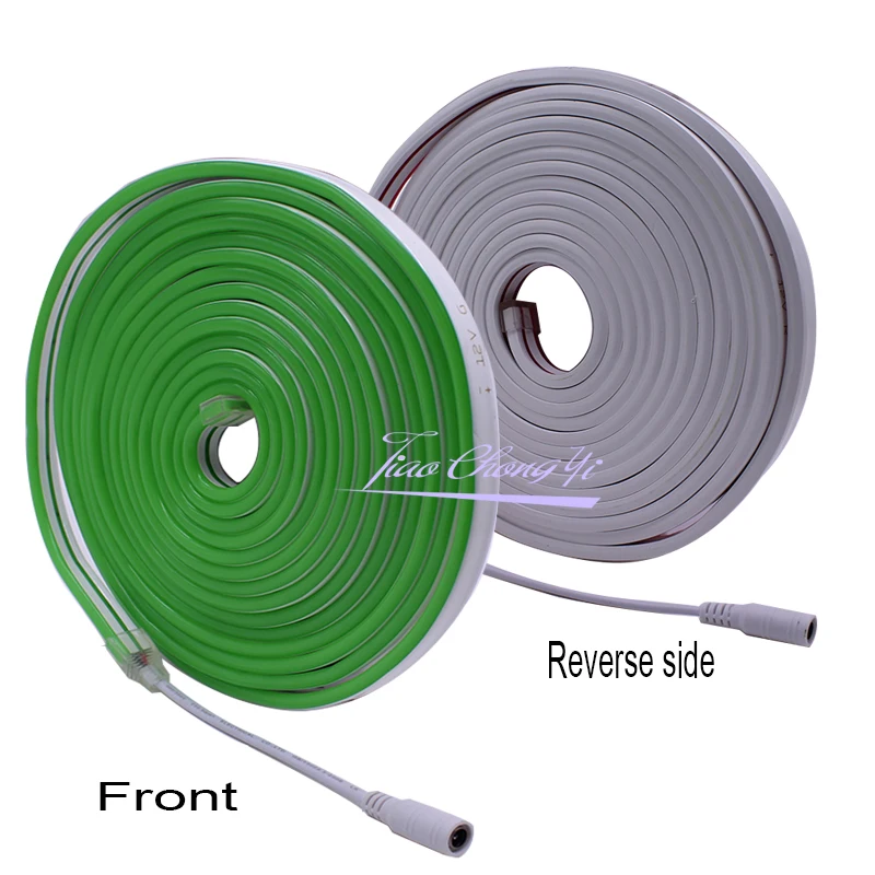 DC12V SMD 2835 Flexible led strip neon ribbon lights 6 X 12mm silicone tube IP68 Red Green Blue white and led 12V power adapter