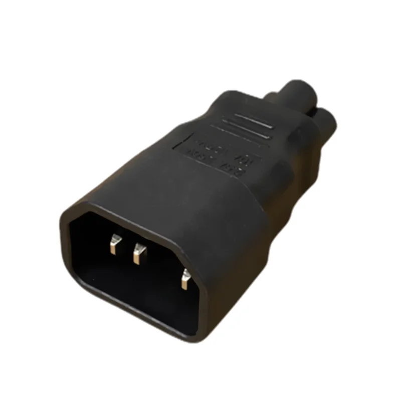1 قطعة النحاس الأسود 10A 250 فولت ستاندرد IEC320 C14 ذكر إلى C5 أنثى UPS PDU APC محمول محول كهرباء التوصيل تحويل المقبس