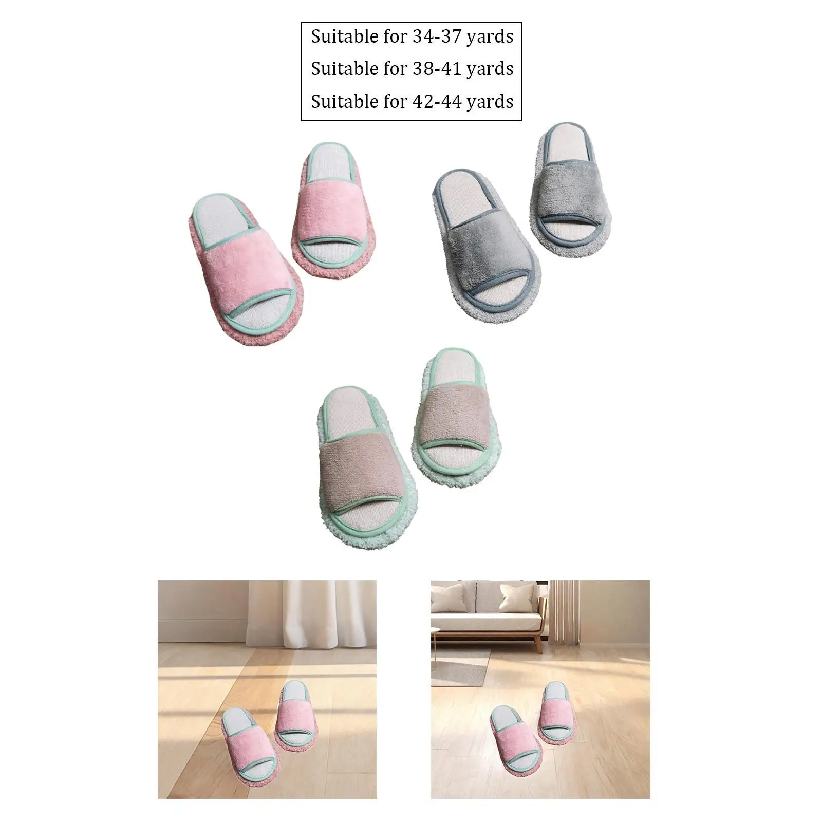 

Mop Slippers, Quiet Open Toe Cleaning Slippers for Women And Men, Shoe Cleaner,