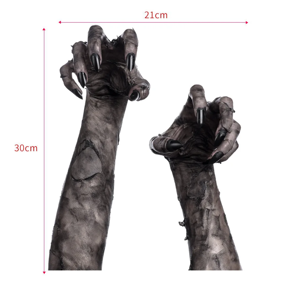 Lifelike Horror Ghost Hands Wall Stickers Halloween Decorations Jump Scare Window Stickers PVC Removable Self-adhesive Stickers