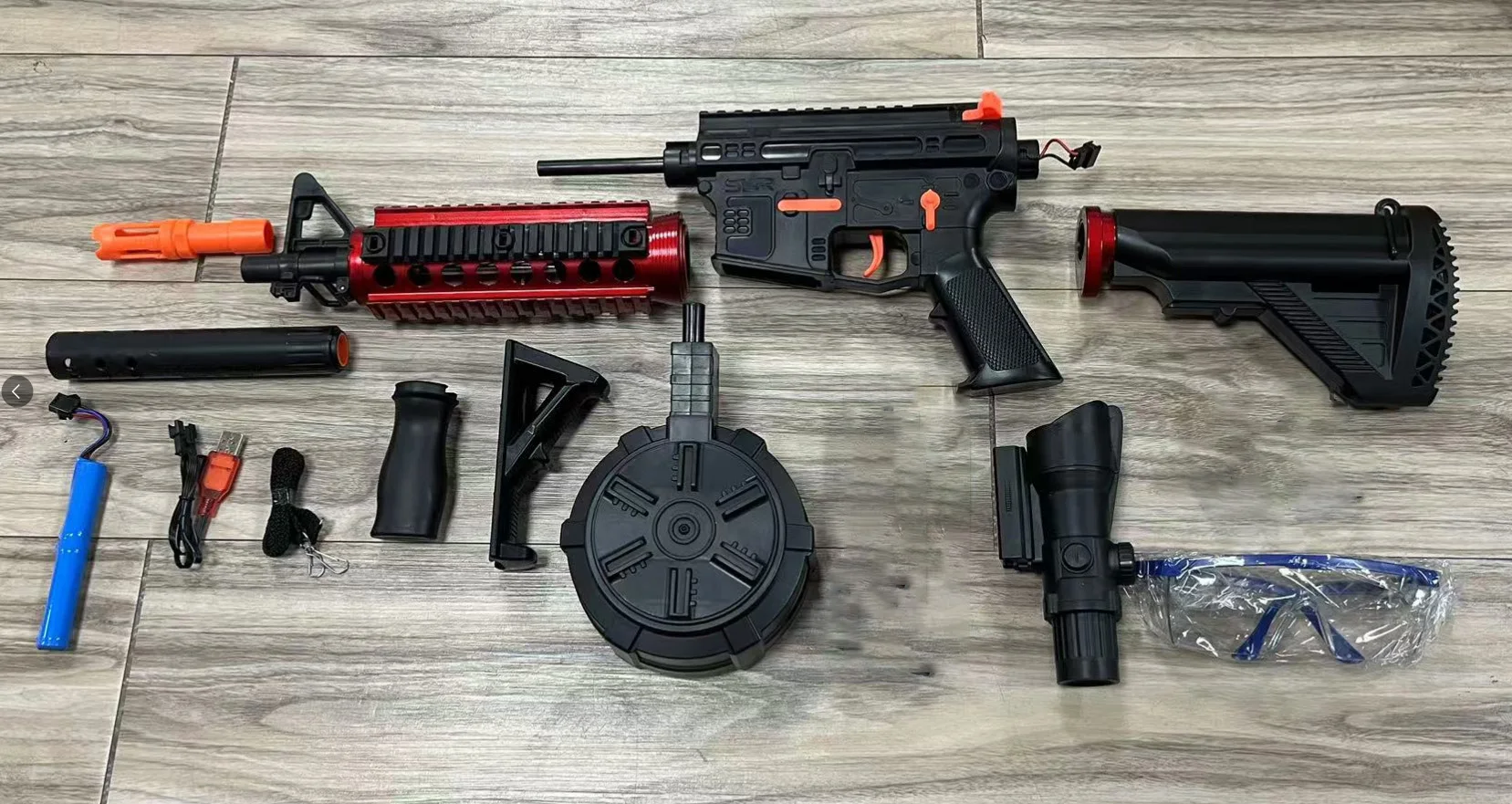 Vollautomatische M416 Gel-Blaster, große Reichweite, elektrische Gel-Ball-Blaster-Pistole für Kriegsspiele im Freien und Schießspielzeug für Erwachsene, 30 Meter