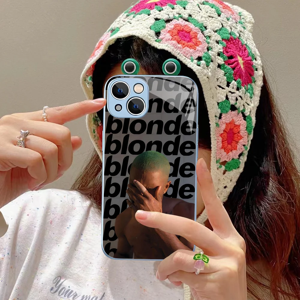 F-Frank B-Blonde O-Oceans Phone Case Tempered Glass For iphone 14 13 12 11 Pro Mini XS MAX 14Plus X XS XR Fundas